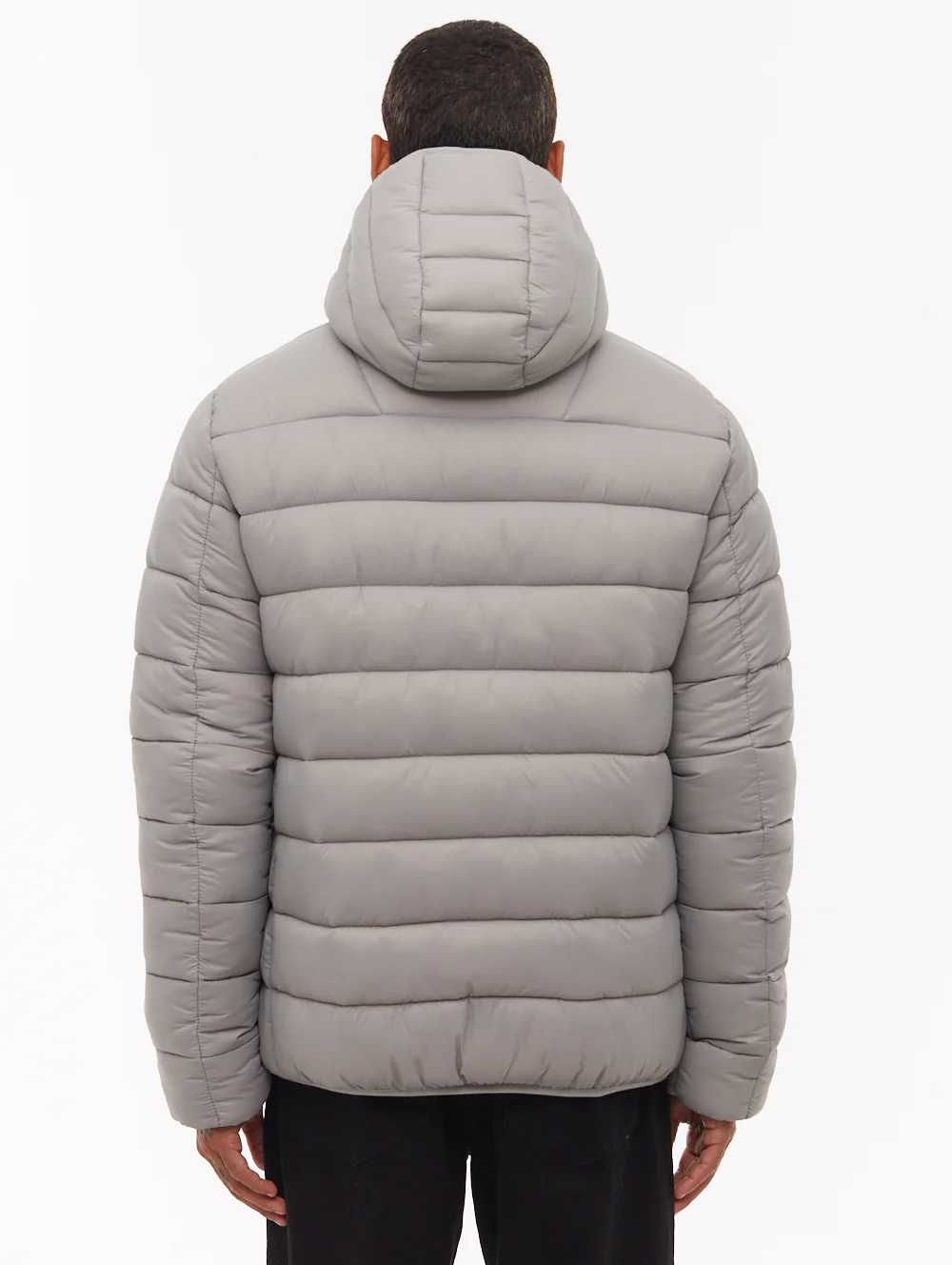 Afflor Hooded Puffer Jacket - Grey - Image 2