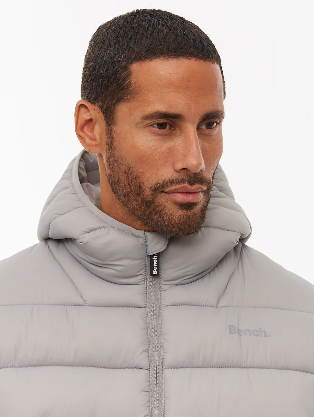 Afflor Hooded Puffer Jacket - Grey - Image 3