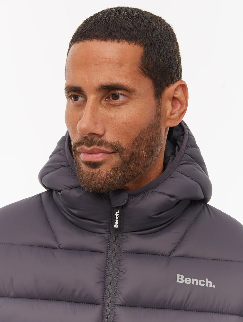 Afflor Hooded Puffer Jacket - Grey - Image 3