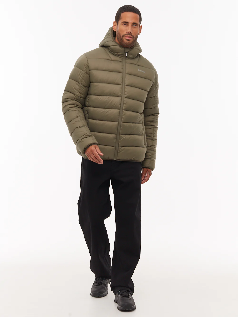 Afflor Hooded Puffer Jacket - Green - Image 3