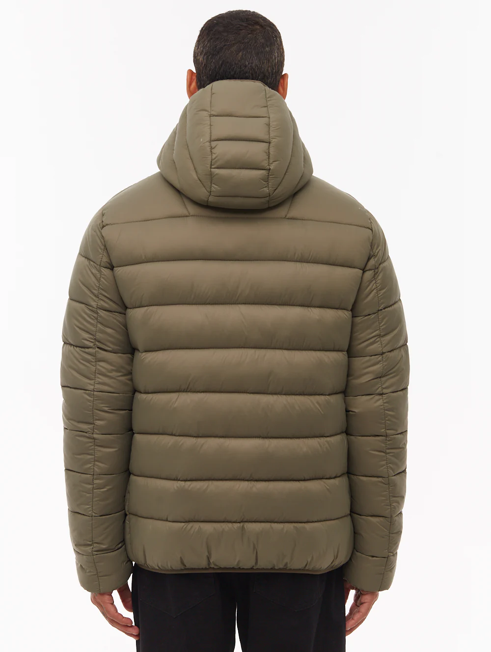 Afflor Hooded Puffer Jacket - Green - Image 4