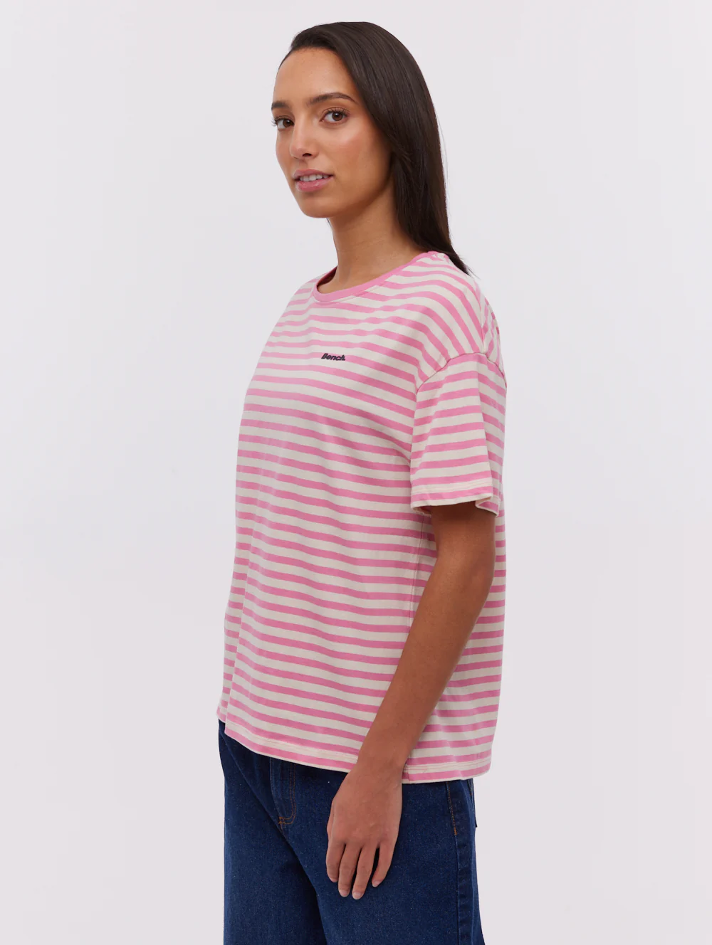 Aife Oversize Stripe T-Shirt - Pink - Image 4