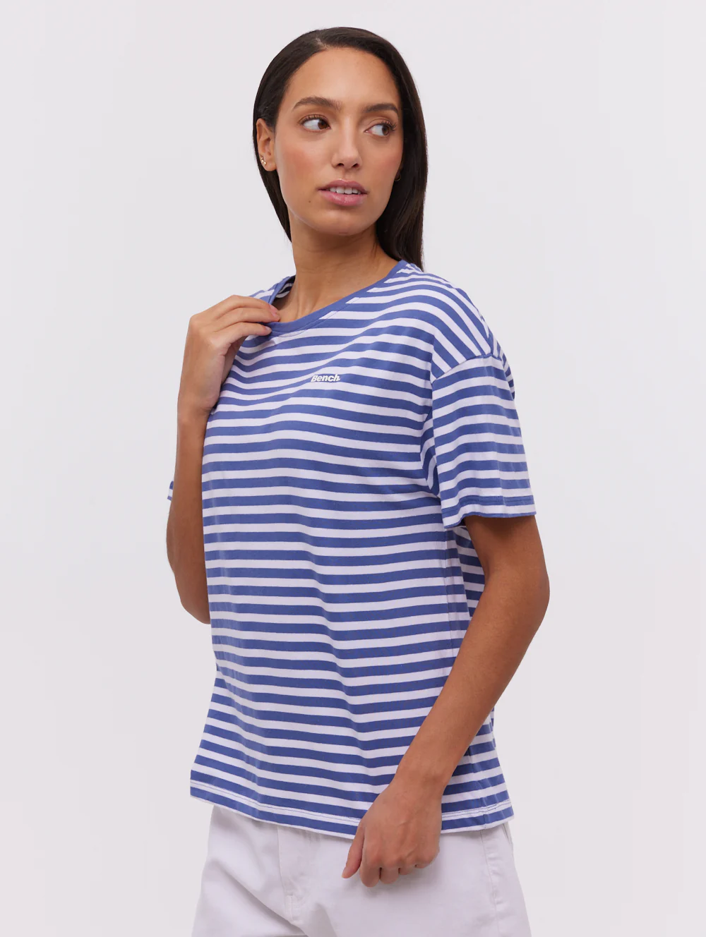 Aife Oversize Stripe T-Shirt - Blue - Image 4