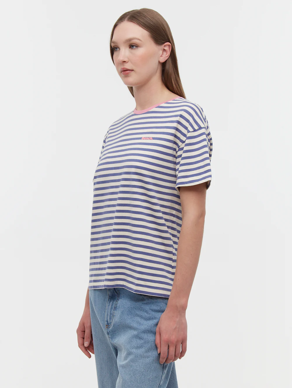 Aife Oversize Stripe T-Shirt - Blue - Image 4