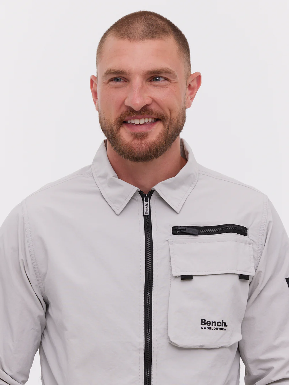 Aikido Zippered Shacket - Grey - Image 3