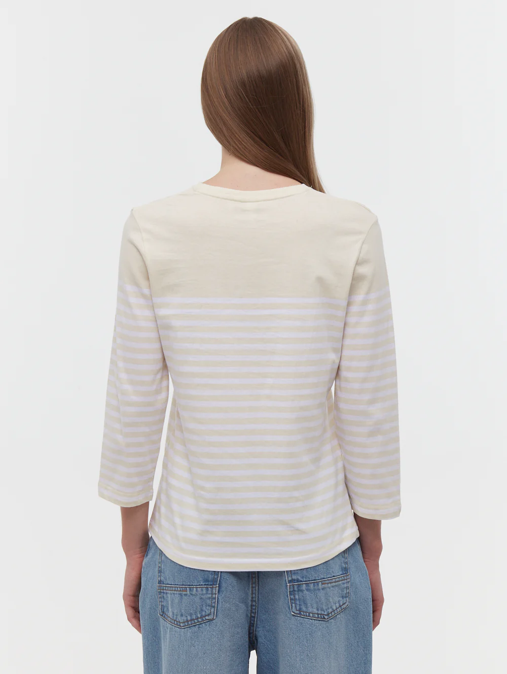 Arian Nautical Stripe 3/4 T-Shirt - Grey - Image 5