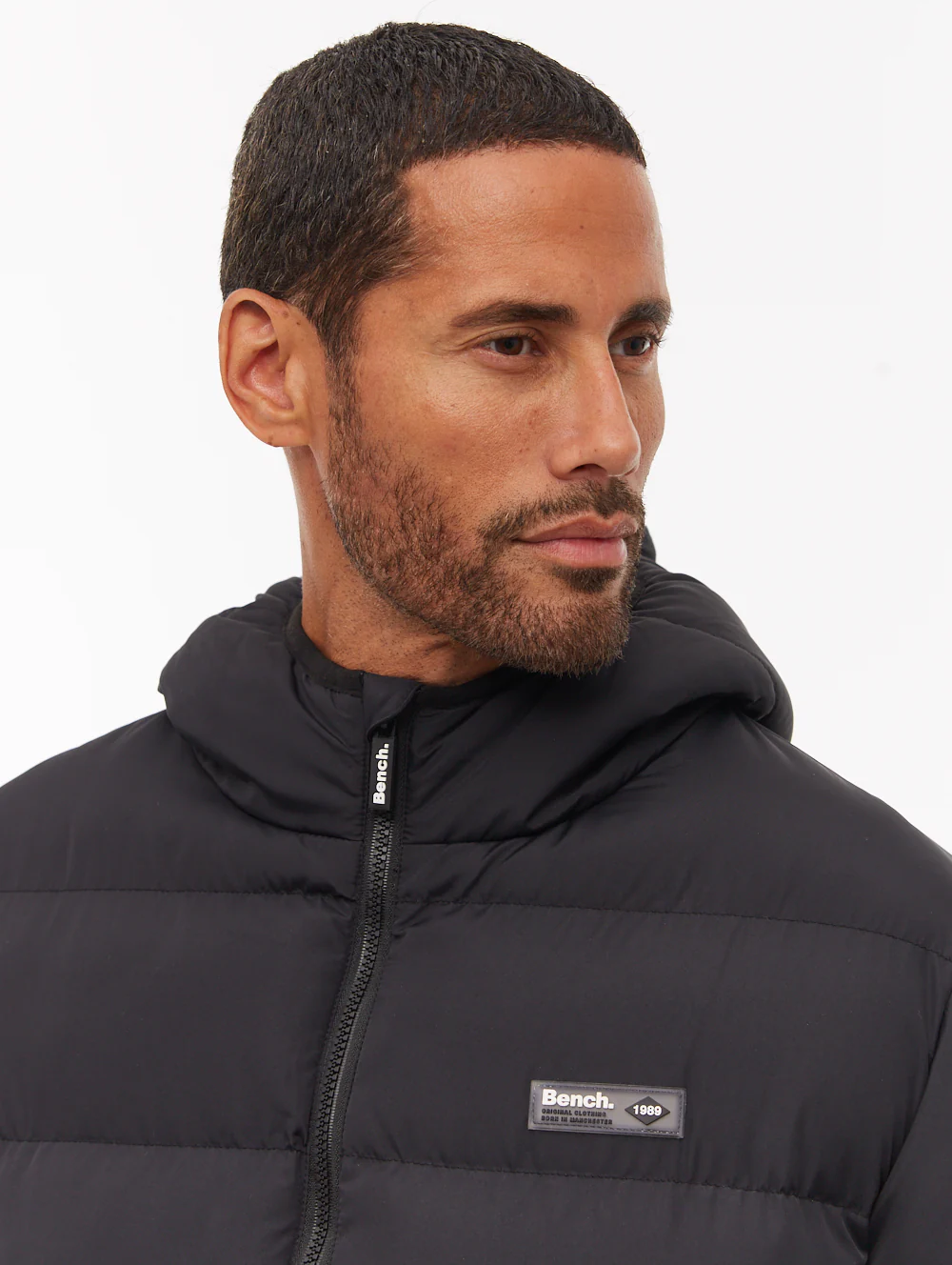 Arviss Hooded Puffer Jacket - Black - Image 2
