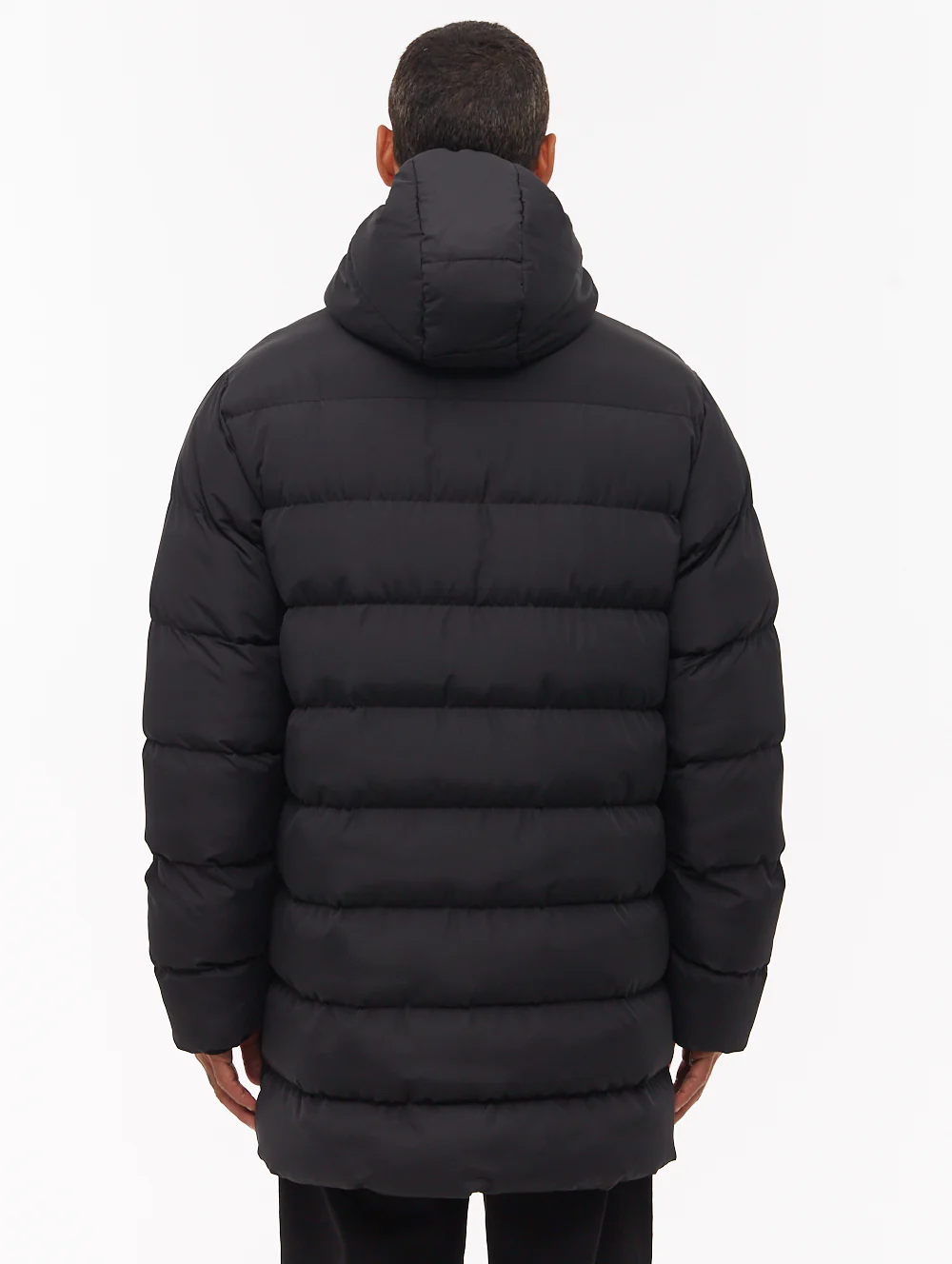 Arviss Hooded Puffer Jacket - Black - Image 4