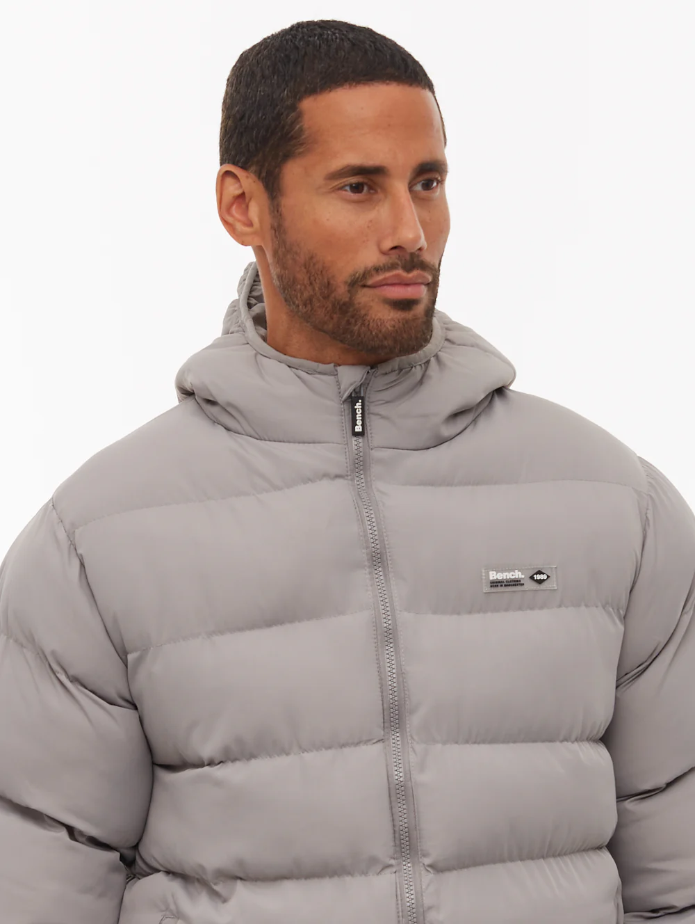 Arviss Hooded Puffer Jacket - Grey - Image 2