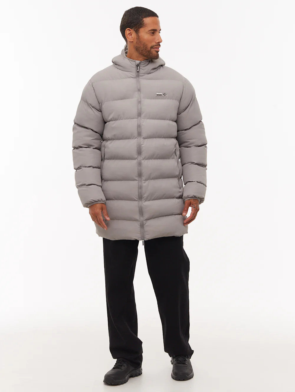 Arviss Hooded Puffer Jacket - Grey - Image 3