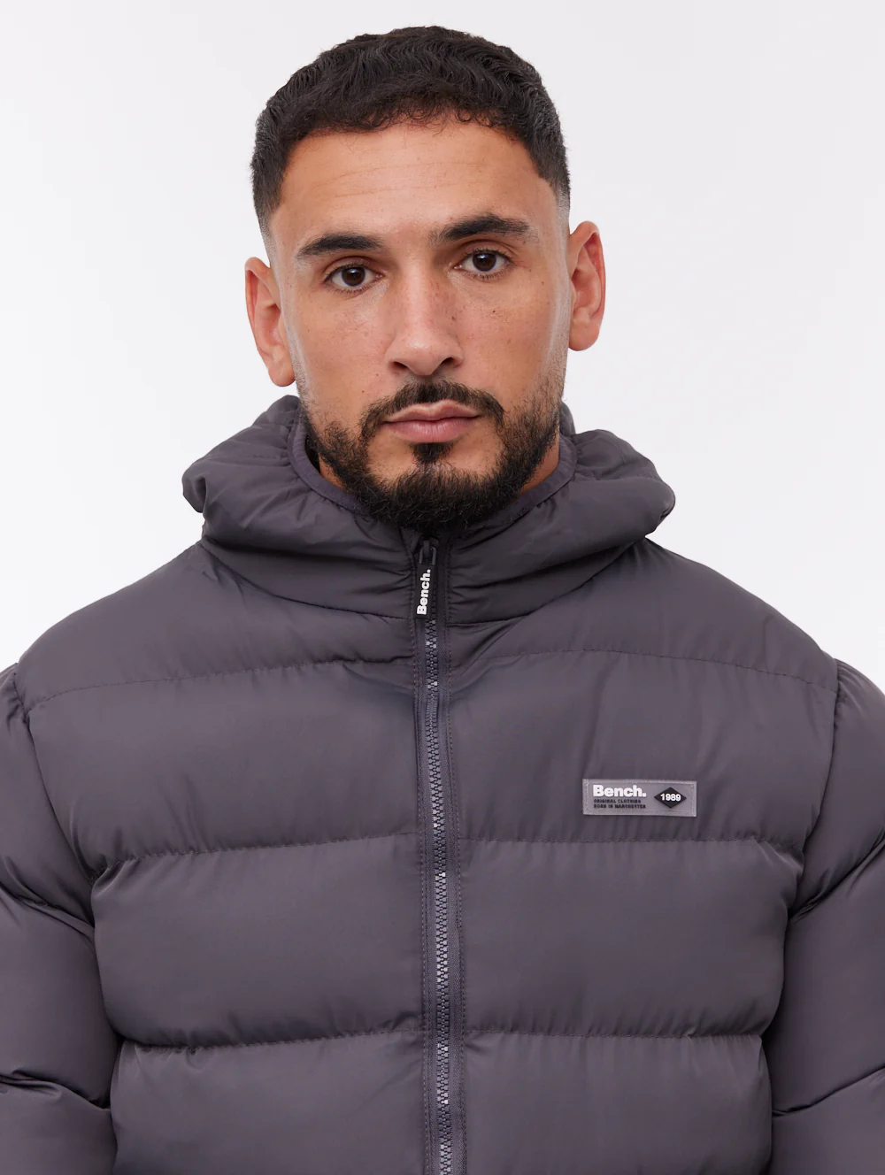 Arviss Hooded Puffer Jacket - Grey - Image 2
