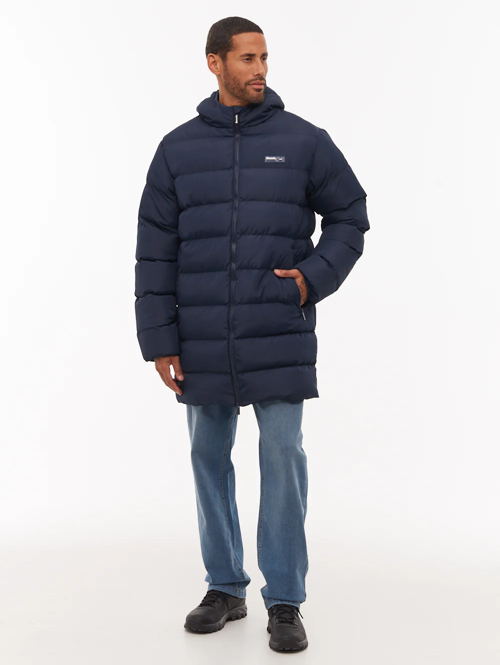Arviss Hooded Puffer Jacket - Blue - Image 3