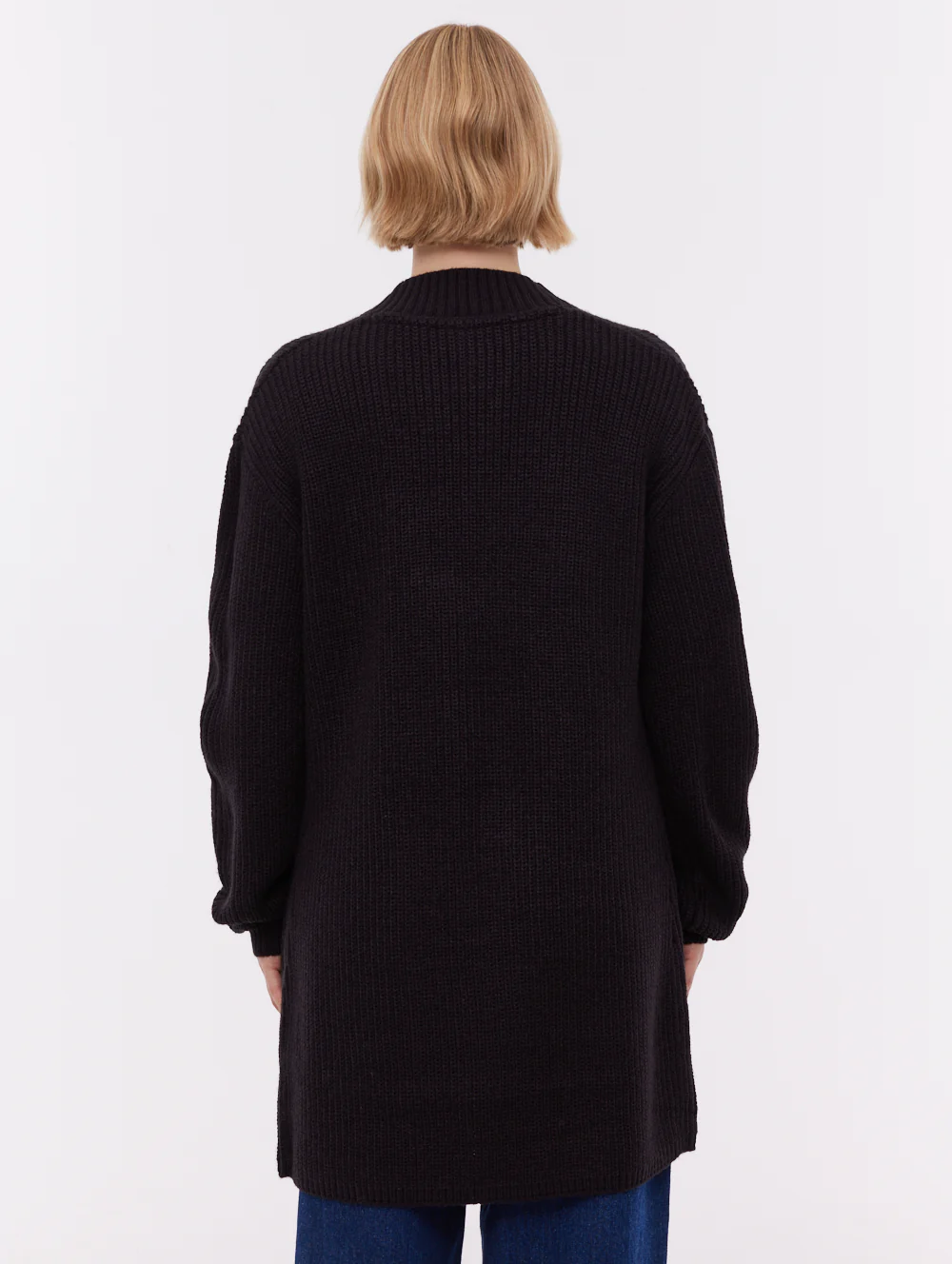 Asteria Long Cardigan Sweater - Black - Image 3
