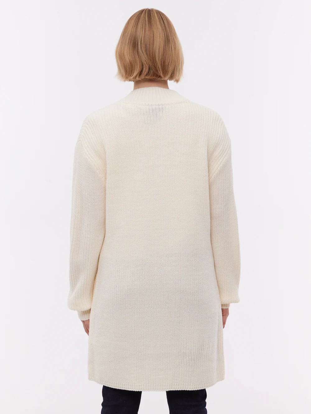 Asteria Long Cardigan Sweater - White - Image 3
