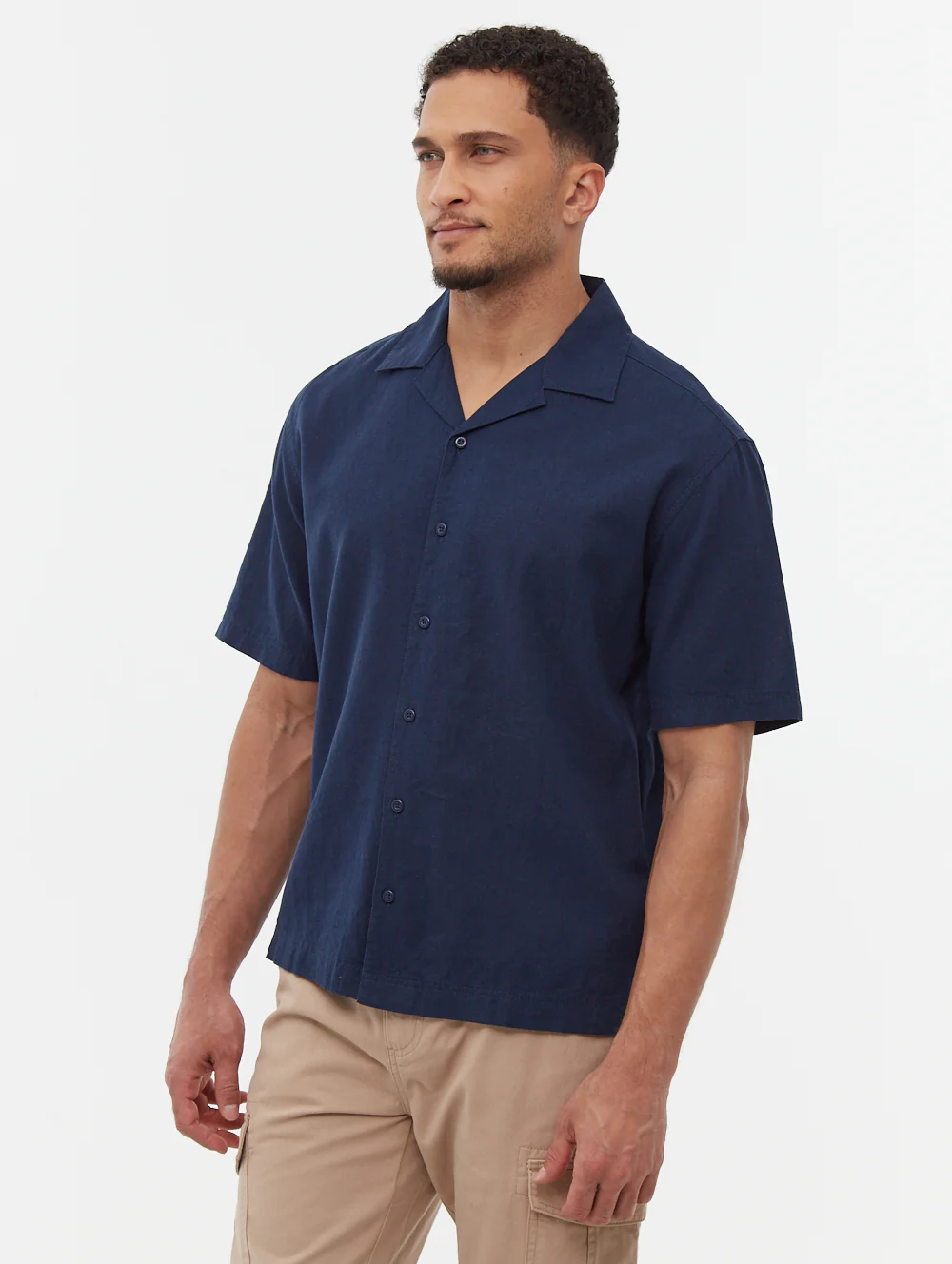 Auxin Short Sleeve Cabana Shirt - Blue - Image 4