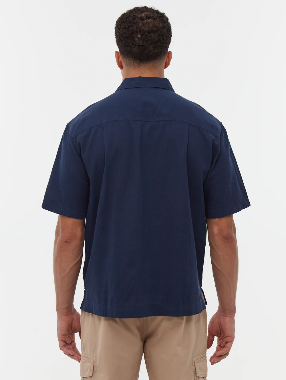 Auxin Short Sleeve Cabana Shirt - Blue - Image 5
