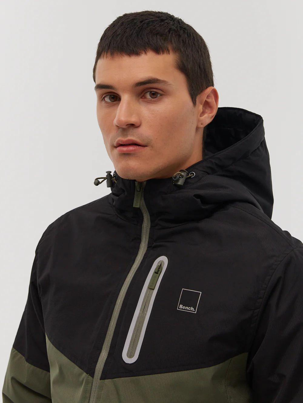 Benja Color Block Hooded Jacket - Green - Image 2