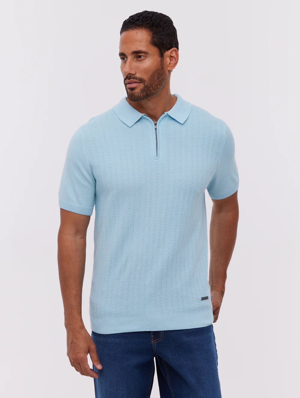 Brescia Knit Polo Shirt - Blue
