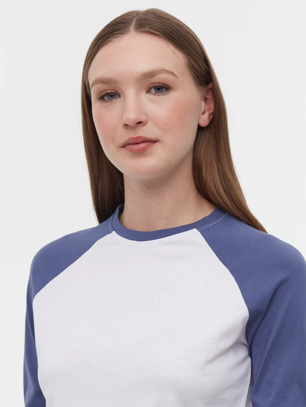Brina Long Sleeve Baseball T-Shirt - White - Image 3