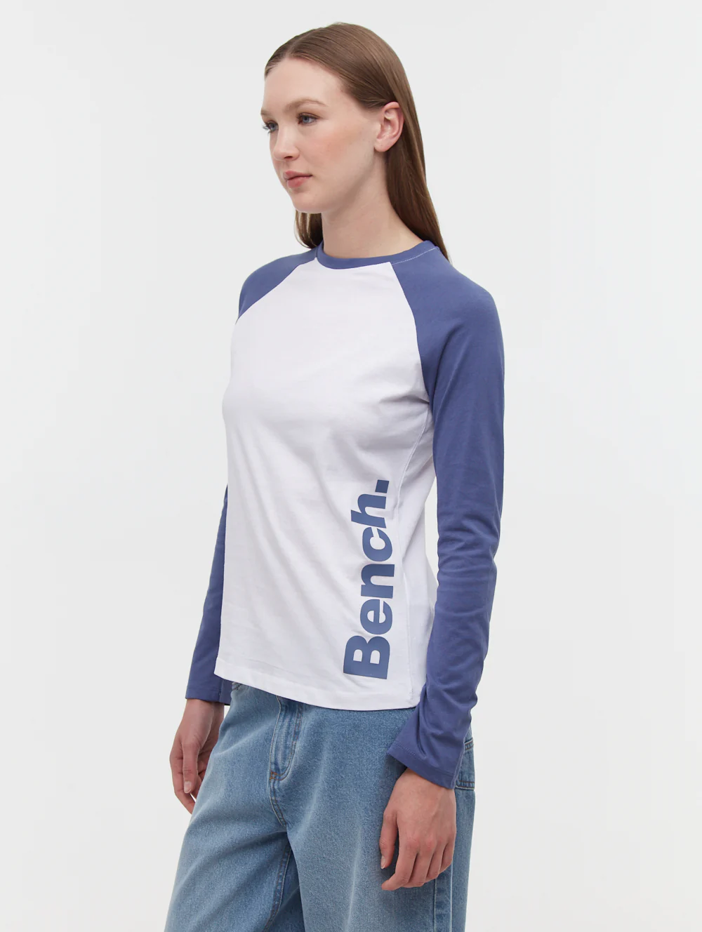 Brina Long Sleeve Baseball T-Shirt - White - Image 4