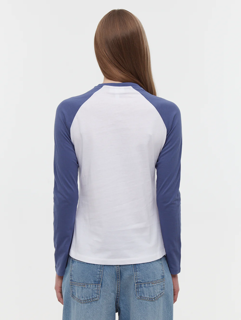 Brina Long Sleeve Baseball T-Shirt - White - Image 5