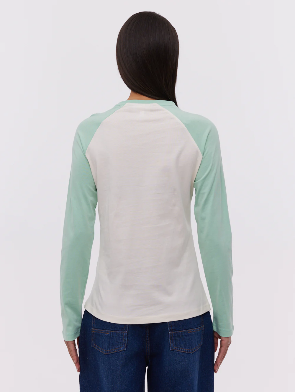 Brina Long Sleeve Baseball T-Shirt - Green - Image 5
