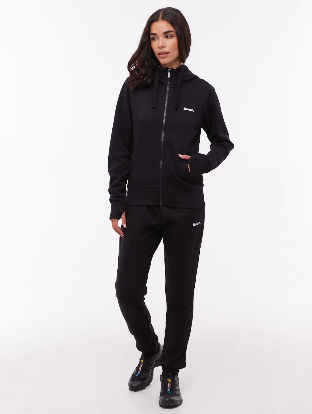 Carah Zip-Up Emblem Hoodie - Black - Image 2