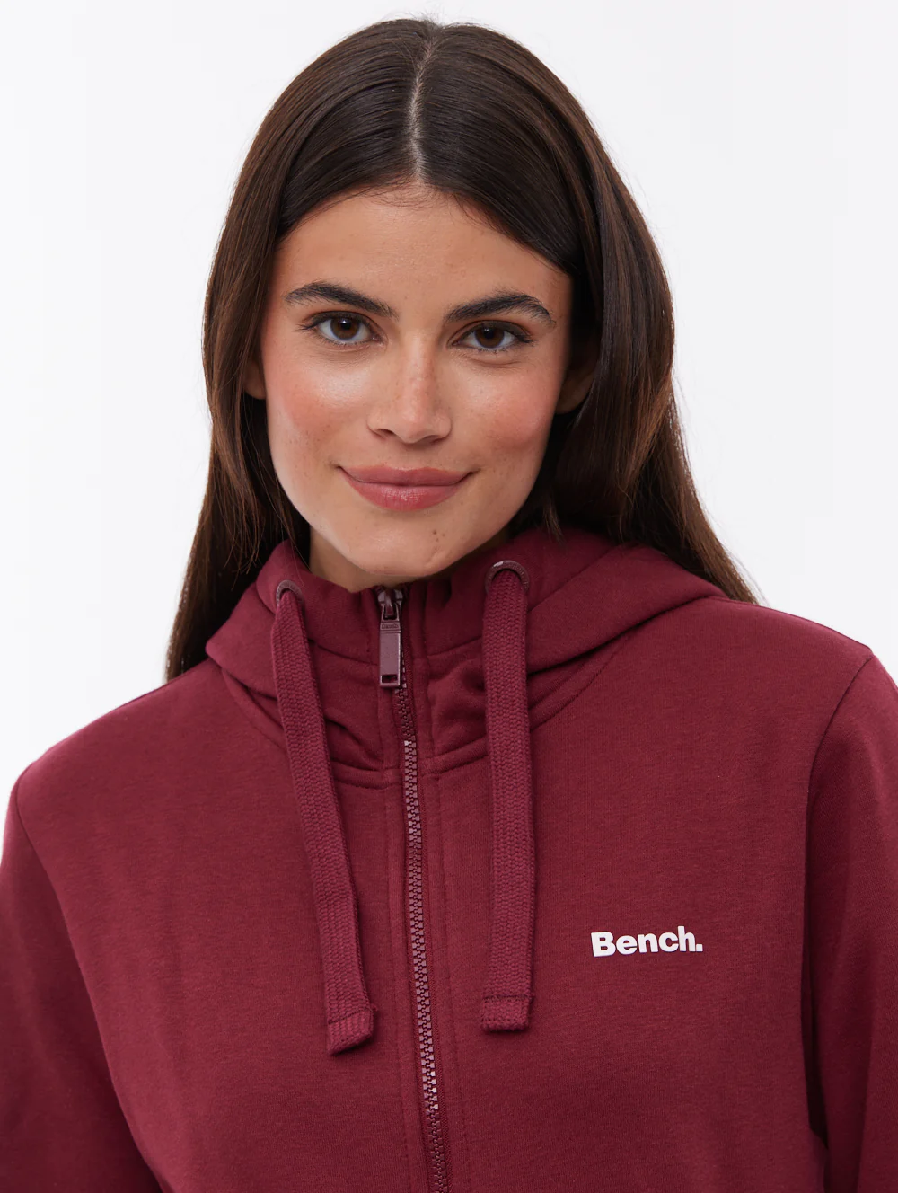 Carah Zip-Up Emblem Hoodie - Red - Image 2