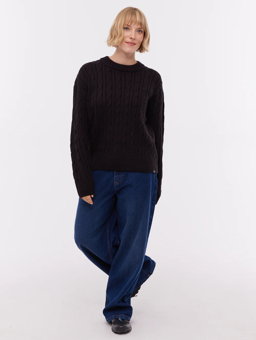 Chanice Cable Knit Sweater - Black - Image 2