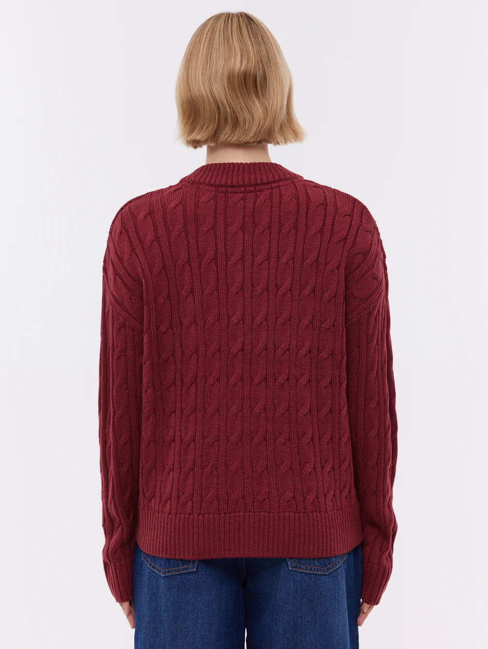 Chanice Cable Knit Sweater - Red - Image 3