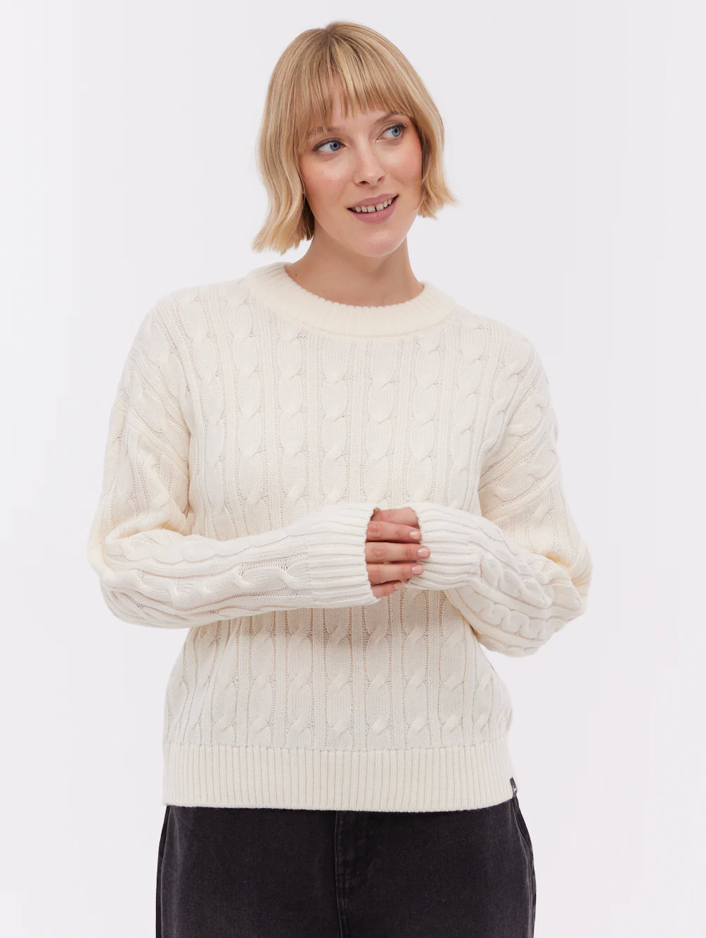 Chanice Cable Knit Sweater - Beige