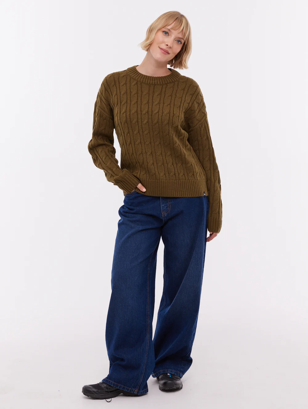 Chanice Cable Knit Sweater - Green - Image 2