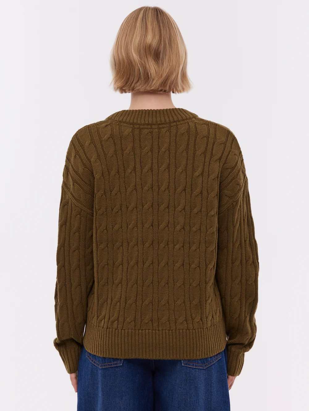 Chanice Cable Knit Sweater - Green - Image 3