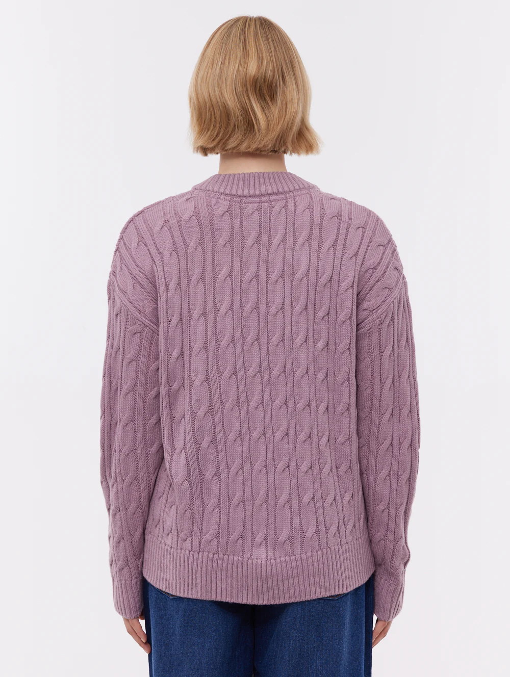 Chanice Cable Knit Sweater - Purple - Image 3