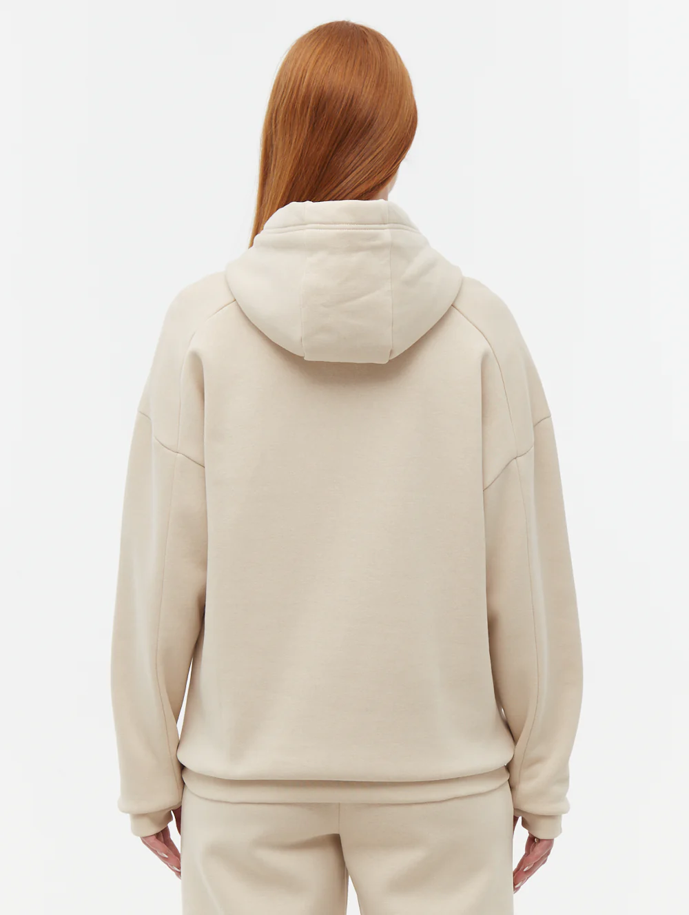 Contessa Script Graphic Oversize Hoodie - Beige - Image 5