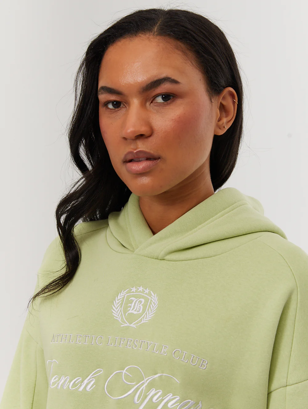 Contessa Script Graphic Oversize Hoodie - Green - Image 3