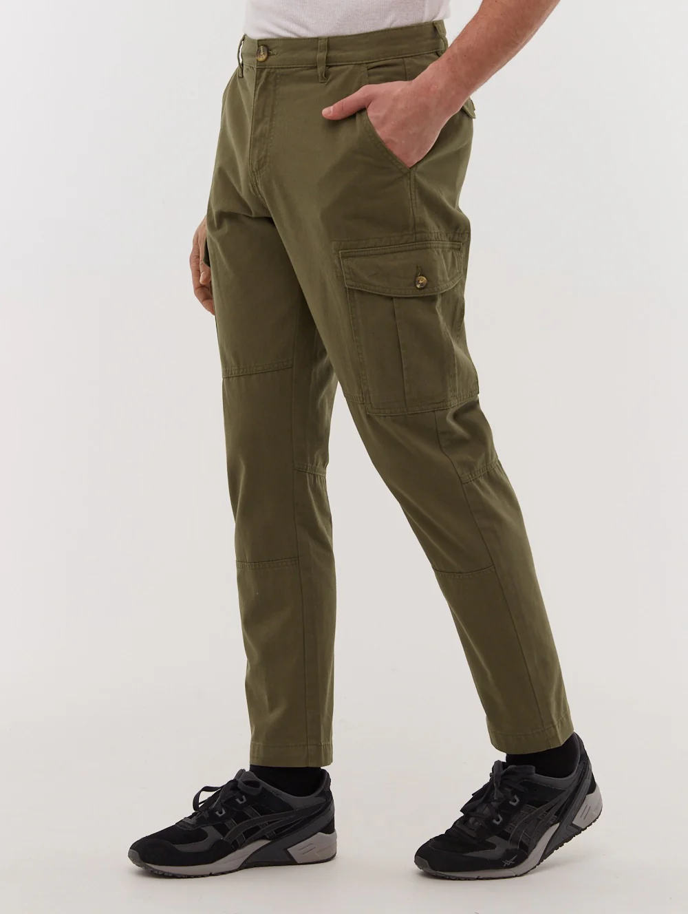 Creelin Classic Cargo Pants - Green - Image 4