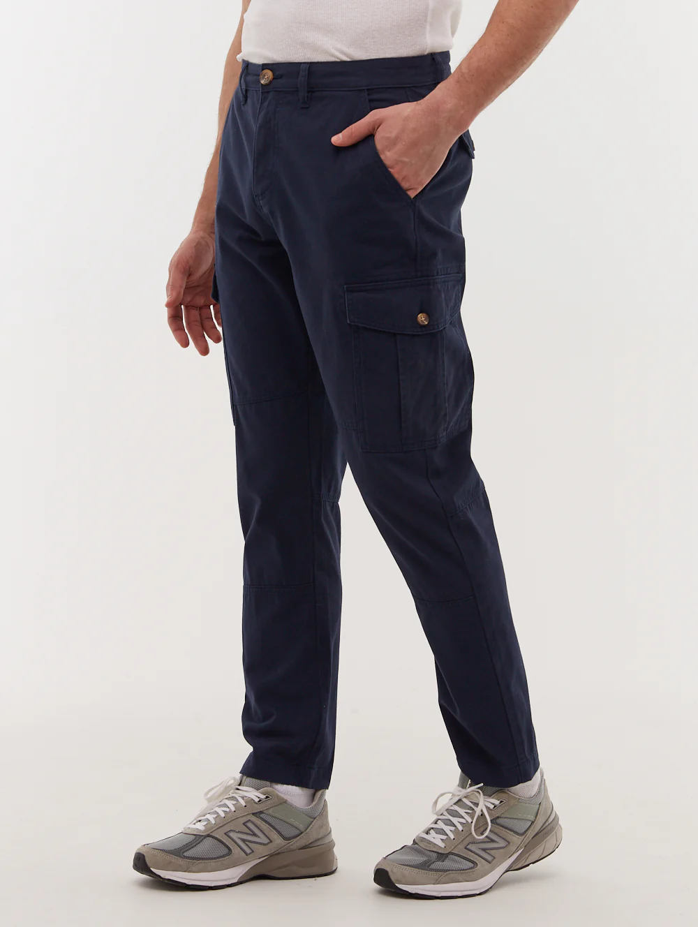 Creelin Classic Cargo Pants - Blue - Image 4