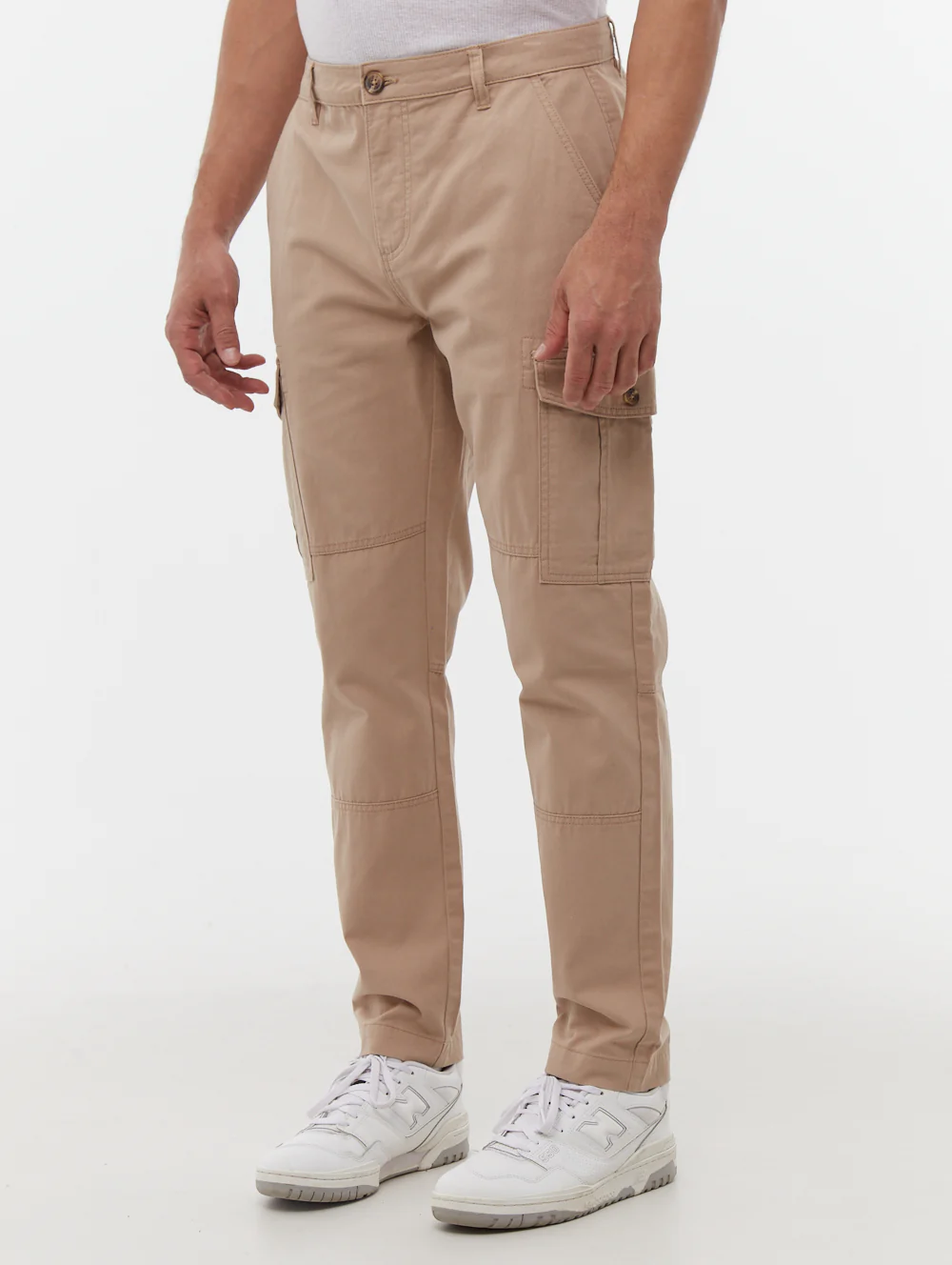 Creelin Classic Cargo Pants - Beige - Image 4
