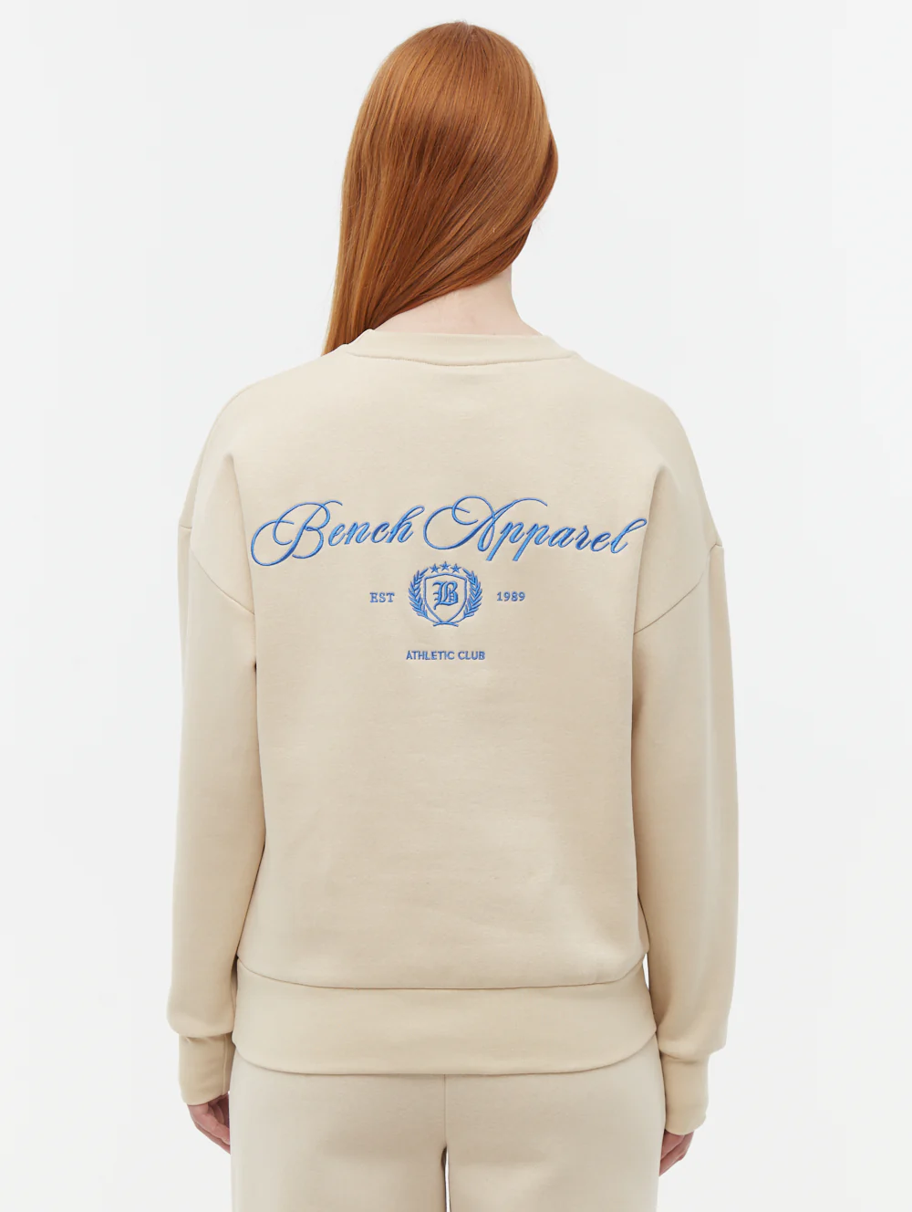 Desta Script Graphic Crew Neck Sweatshirt - Beige - Image 2