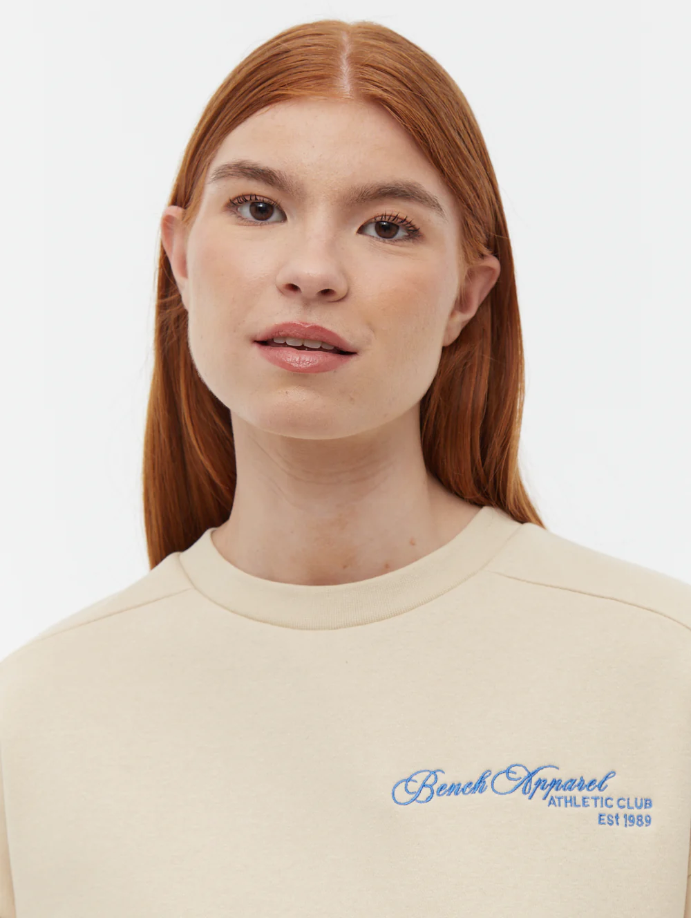 Desta Script Graphic Crew Neck Sweatshirt - Beige - Image 4