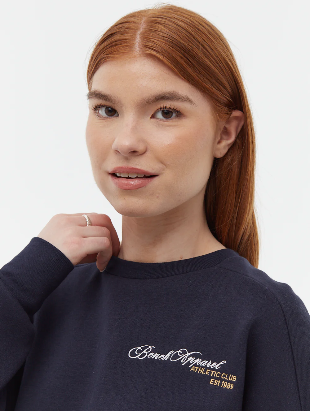 Desta Script Graphic Crew Neck Sweatshirt - Blue - Image 3
