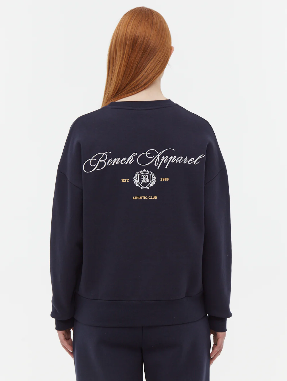 Desta Script Graphic Crew Neck Sweatshirt - Blue - Image 5