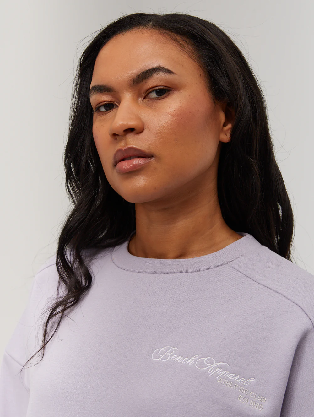 Desta Script Graphic Crew Neck Sweatshirt - Purple - Image 3