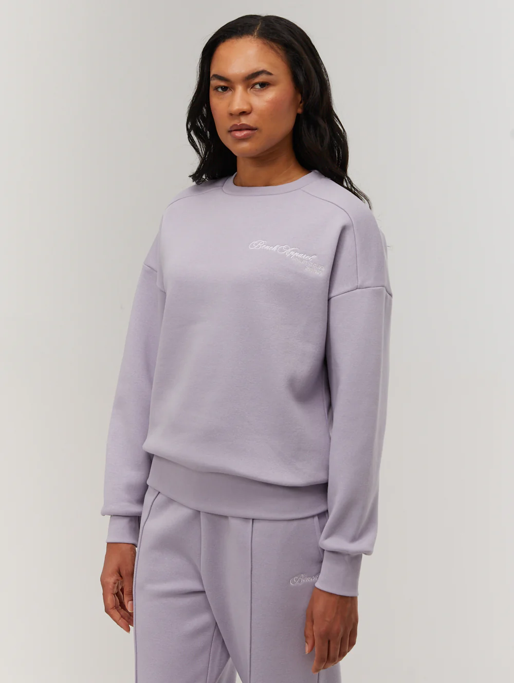 Desta Script Graphic Crew Neck Sweatshirt - Purple - Image 4