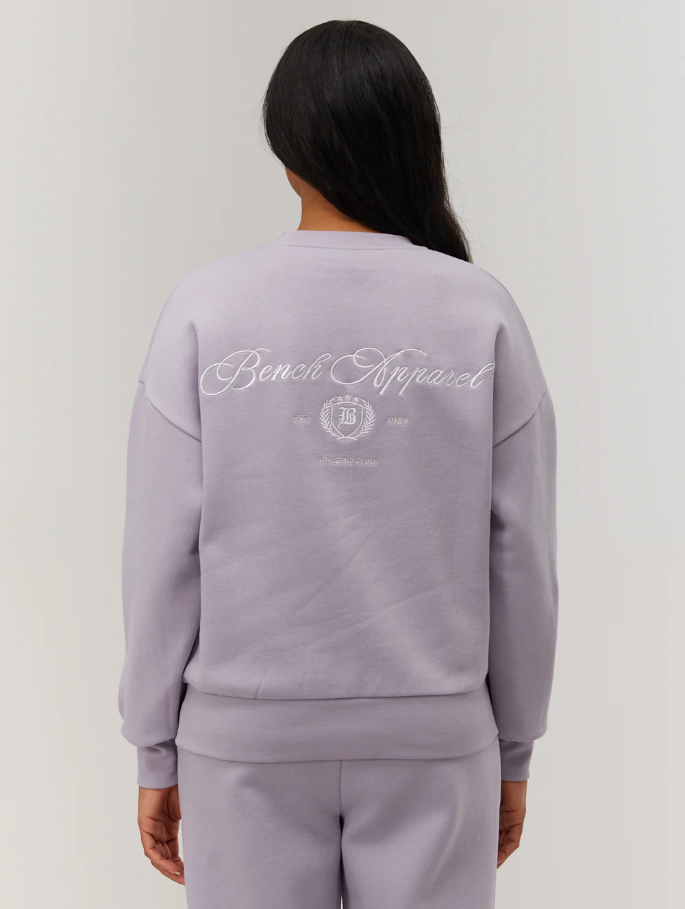 Desta Script Graphic Crew Neck Sweatshirt - Purple - Image 5