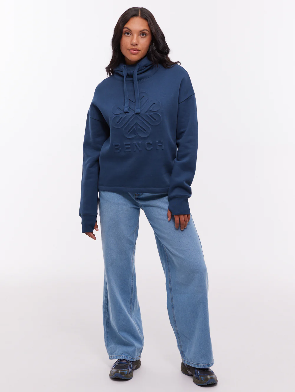 Elaina Deboss Hoodie - Blue - Image 2