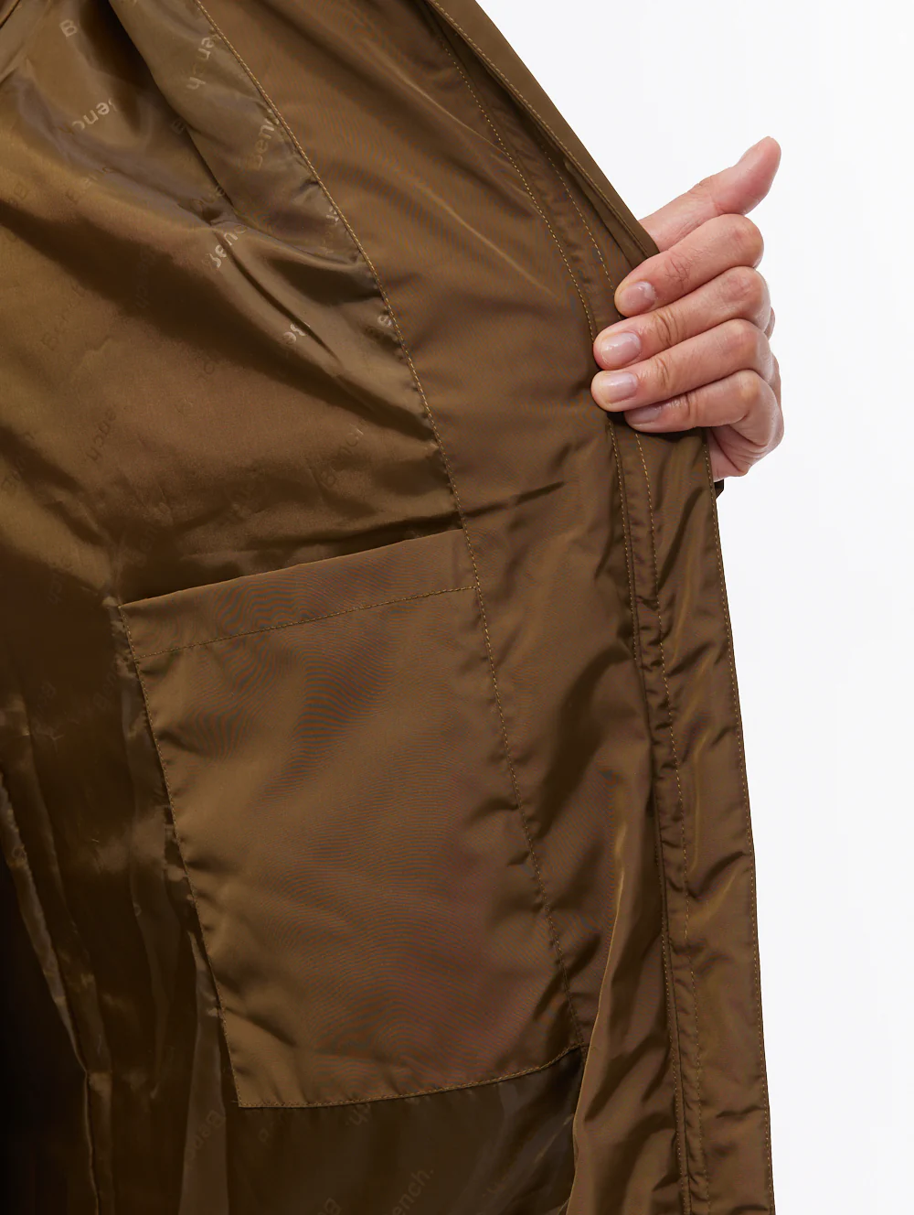 Eloraina Chevron Quilted Maxi Parka - Green - Image 3