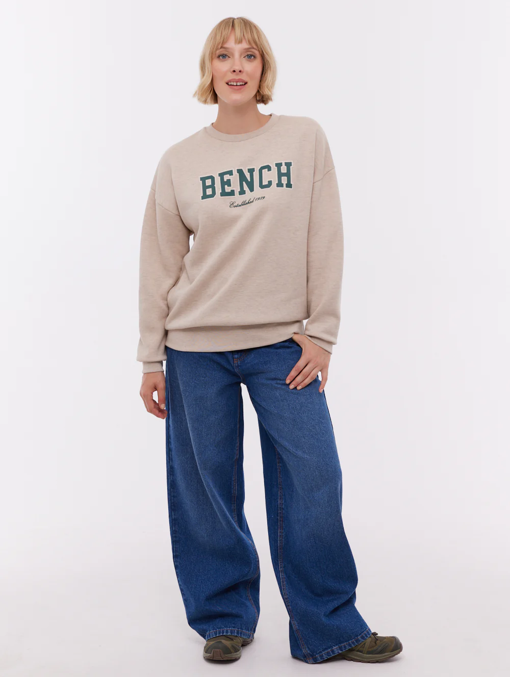 Ercie Collegiate Crew Neck - Beige - Image 2