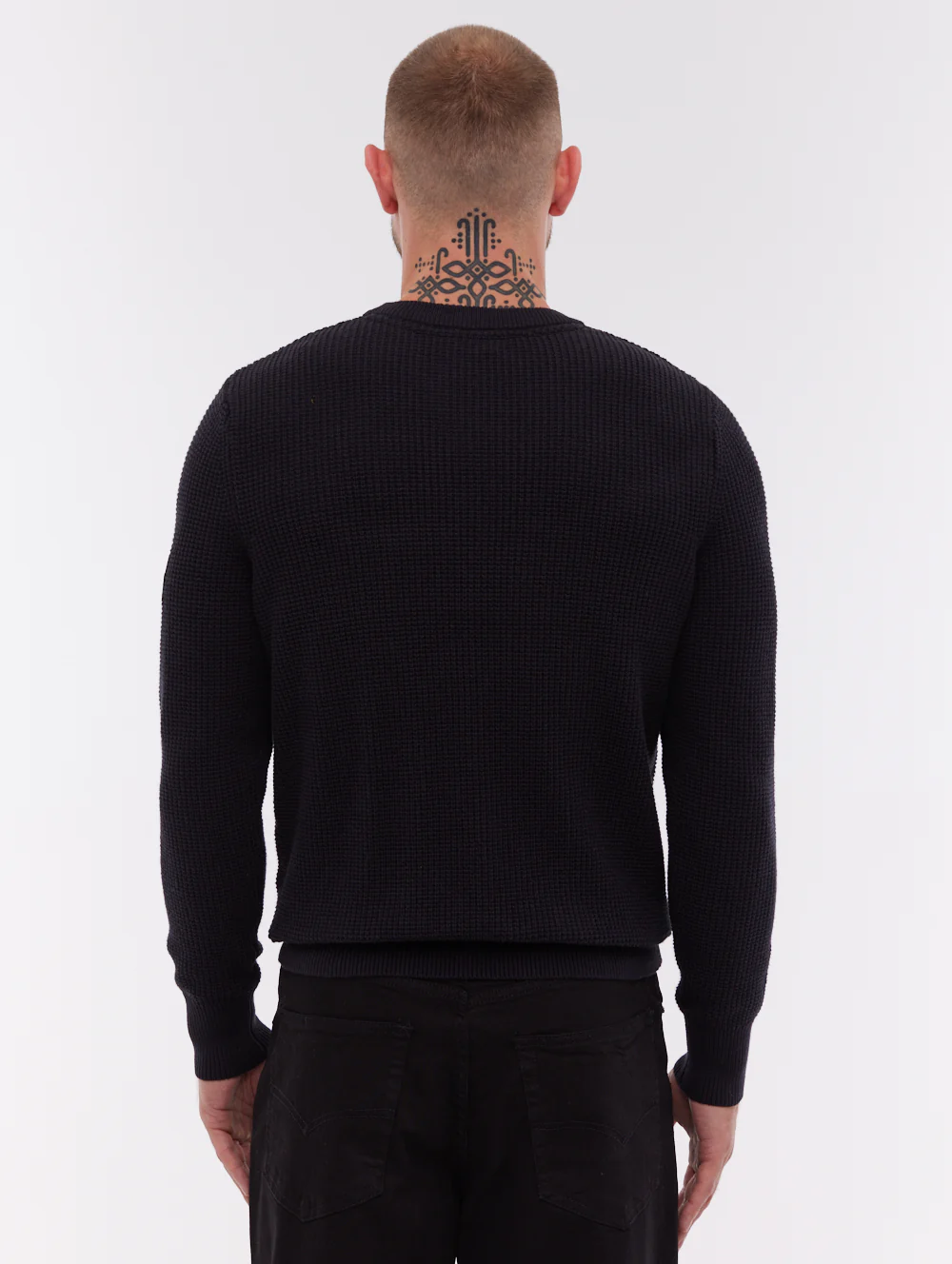 Falum Crew Neck Sweater - Black - Image 3